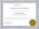 We are MICRO CMI Certified Mold Inspector