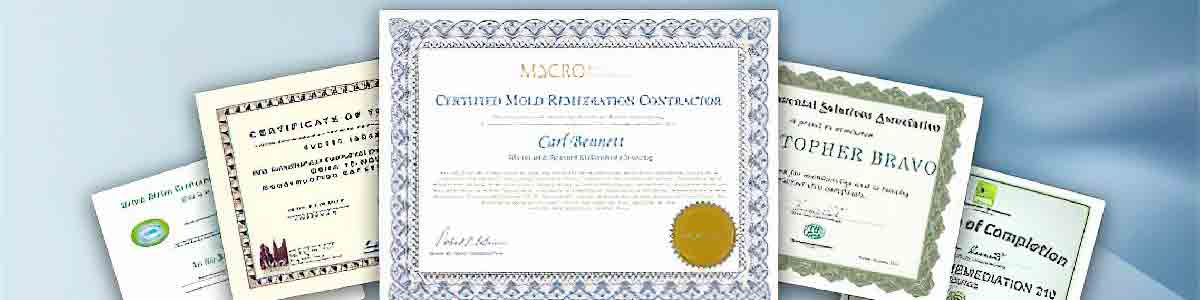 View our certificates