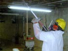 Our professional team engages in dry ice blasting.