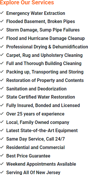 Flood Cleanup Washington, Warren County New Jersey 07882, 07102, 07030, 07676